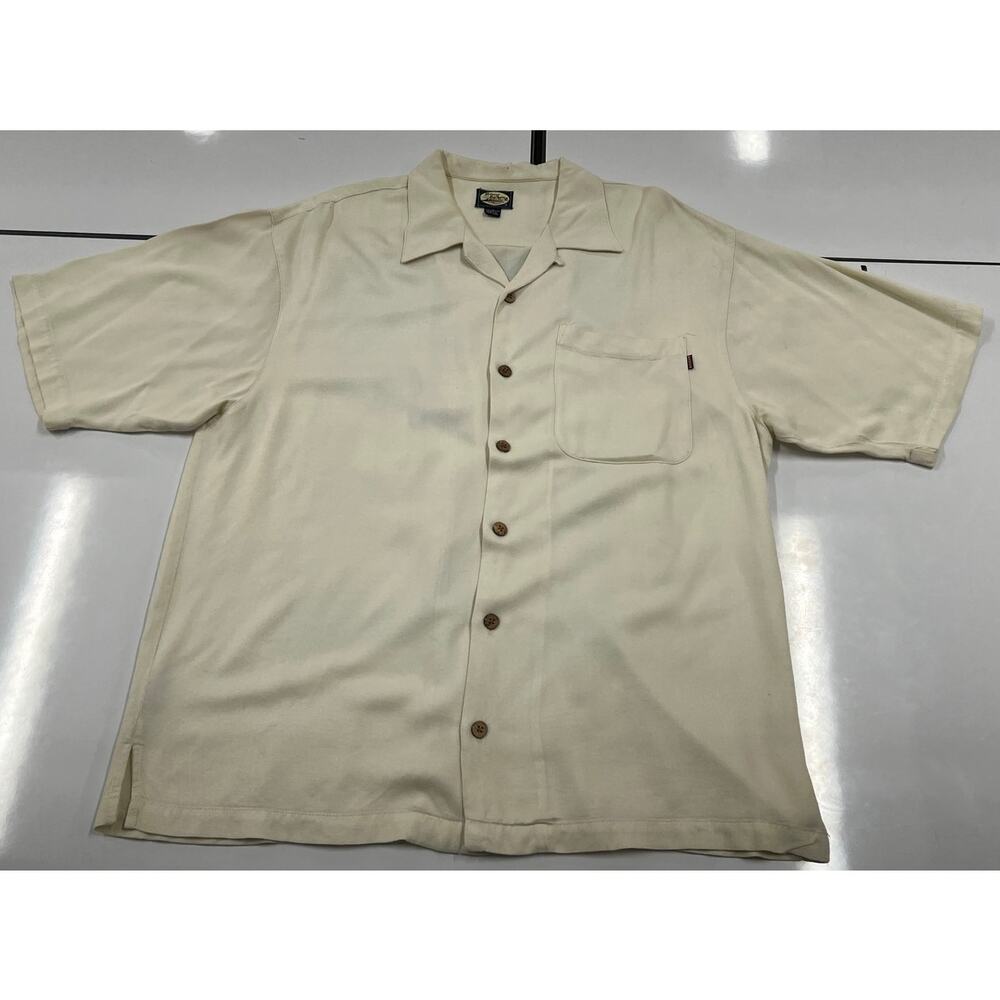 Tommy Bahama SZ L Shirt Short Sleeve Button Up Lightweight Vtg Made in Hong Kong - Picture 2 of 10
